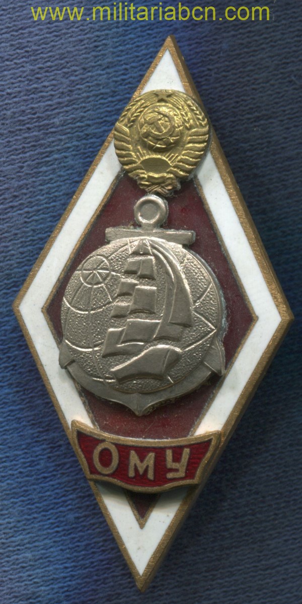 URSS. Insignia de la Academia Naval de Odesa.