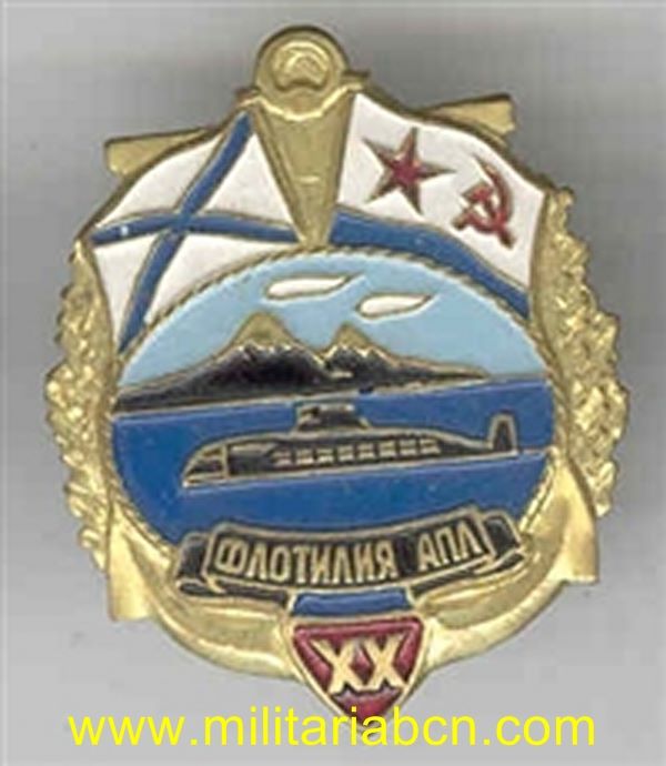 URSS Unión Soviética. Insignia esmaltada. Submarino APL XX