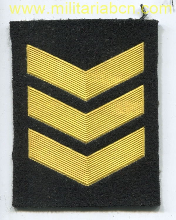URSS Unión Soviética. Insignia de tela de la Marina. Academia Naval. 3er curso