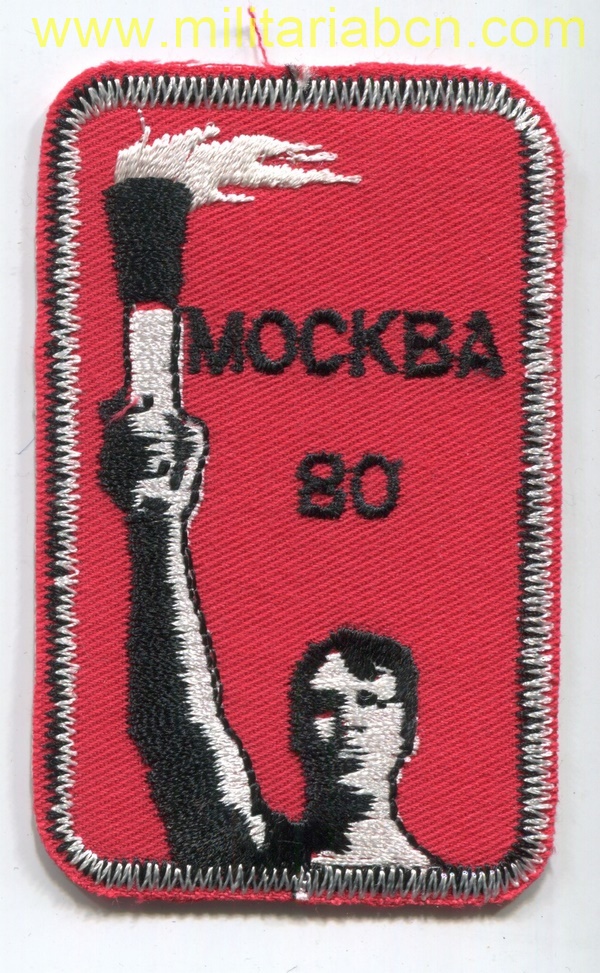 URSS Unión Soviética. Parche de los Juegos Olímpicos de Moscú 1980.