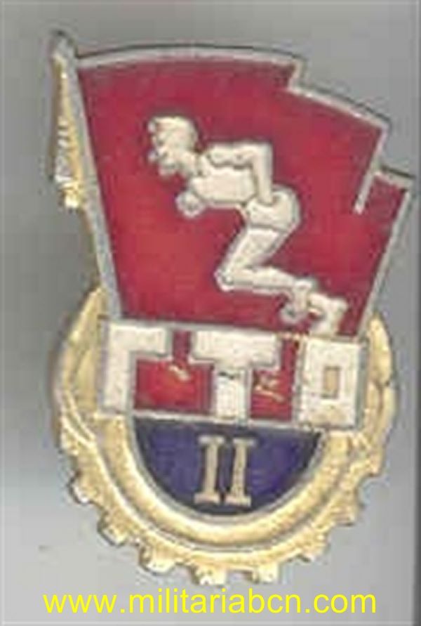 URSS Unión Soviética. Insignia esmaltada. Deportiva GTO II