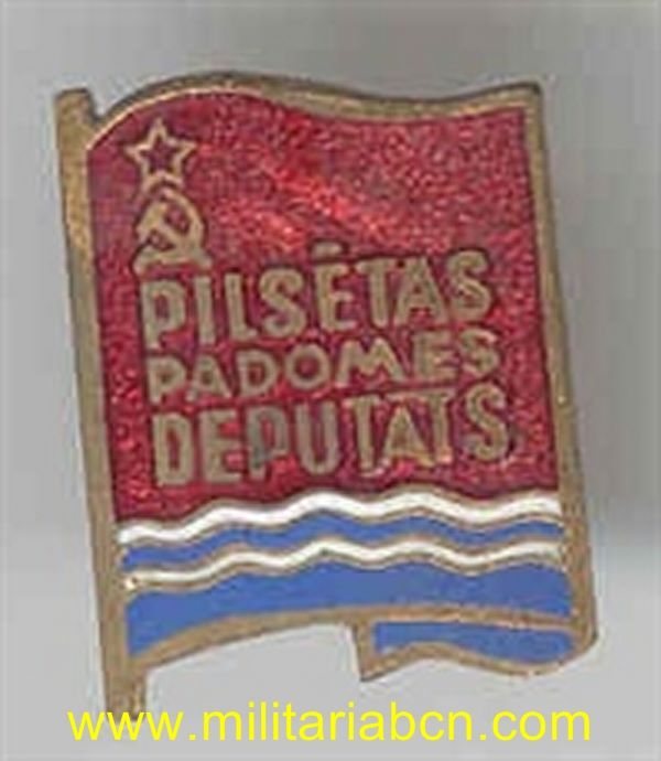 URSS. Unión Soviética. Insignia de Diputado de Estonia