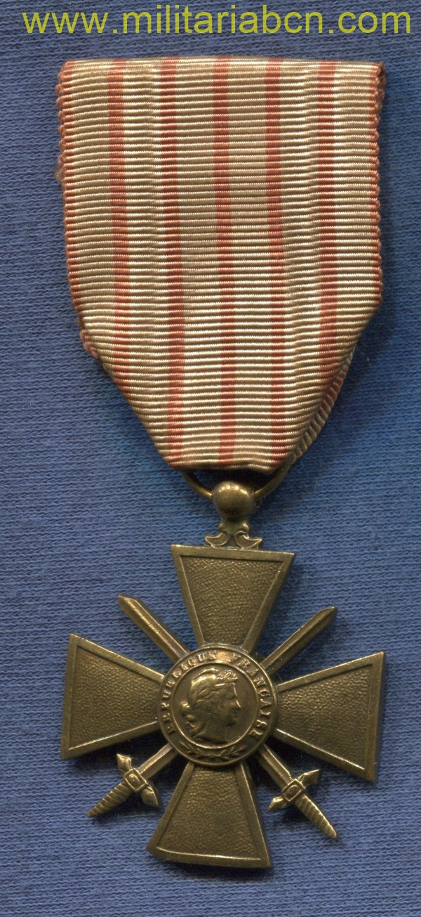 Francia.  Cruz de Guerra 1914-1917.  1ª Guerra Mundial.
