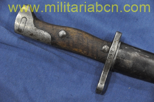 Alemania. Bayoneta alemana 1884/98 primer modelo, con anilla.