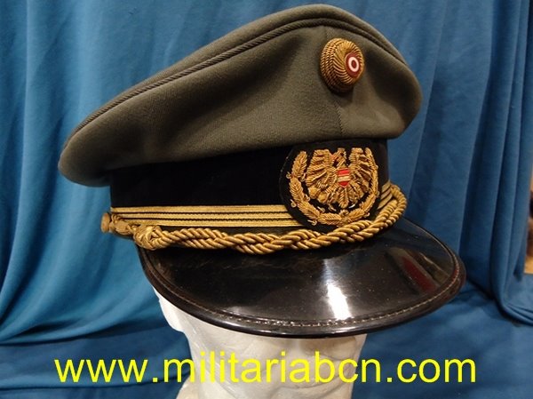 Austria. Gorra de plato de Oficial del Ejército Austríaco. Años 70. De la colección del escritor Sven Hassel.