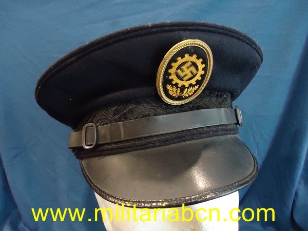 Alemania III Reich. Gorra de plato.del DAF Deutsche Arbeit Front de tropa .
