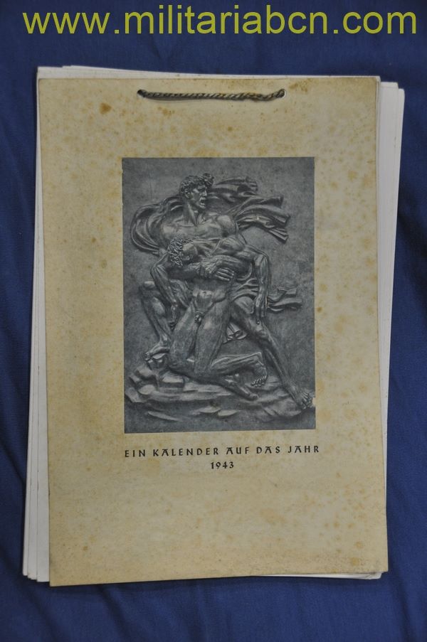 Alemania III Reich. Ein Kalender Auf das Jahr 1943. Calendario. Editado por Terramare Institut, Berlin  27 páginas, completo.  Buen estado de conservación.