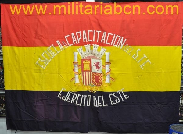 España. Bandera de la Escuela de Capacitación del STE. Guerra Civil