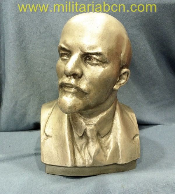 Busto de Lenin en metal. 240 mm de alto.