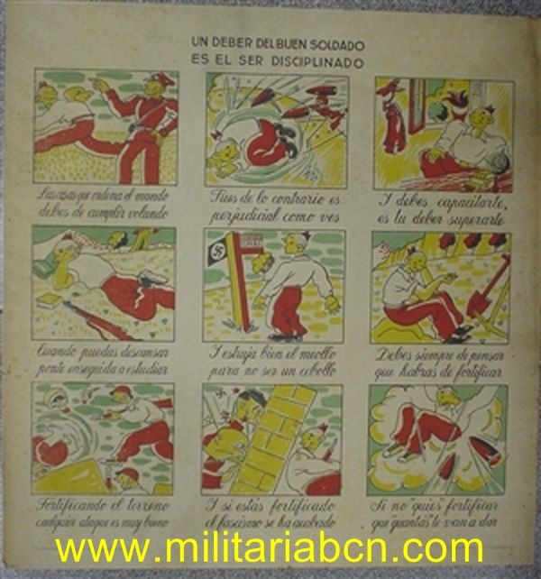 Aleluya. Un deber del buen soldado es ser disciplinado. Generalitat de Catalunya. Guerra Civil Española.