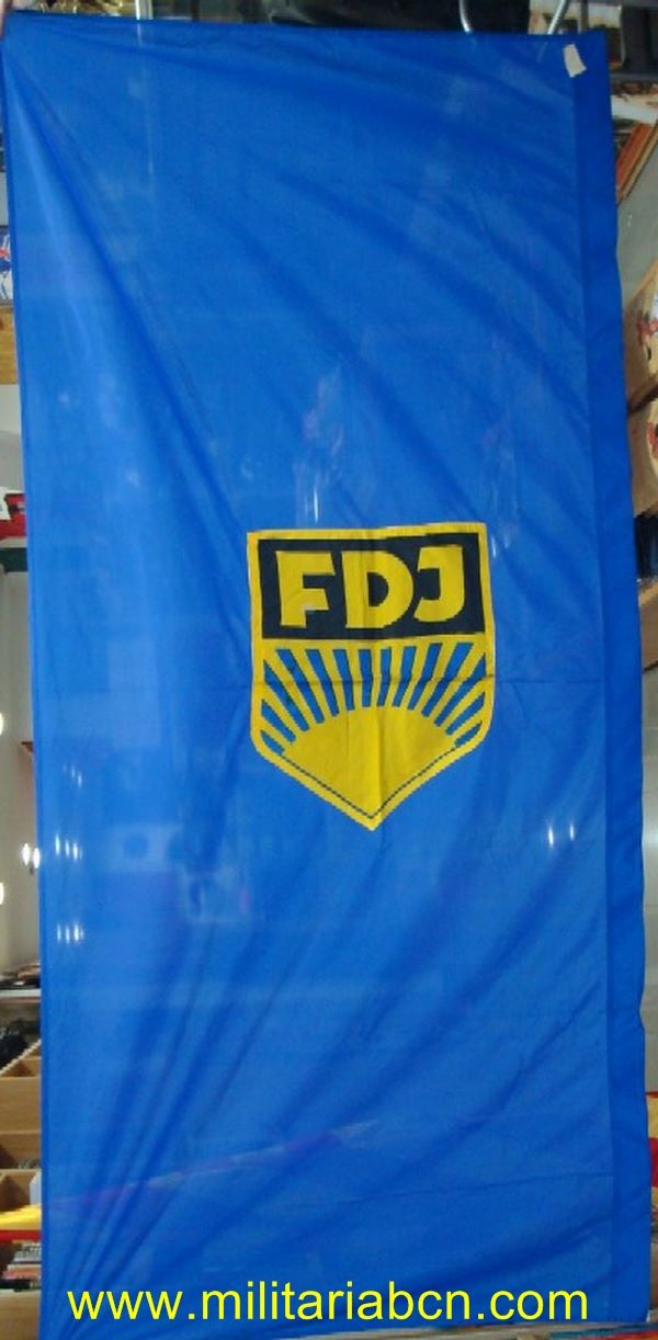 DDR. Bandera del FDJ. 120x250 cm.