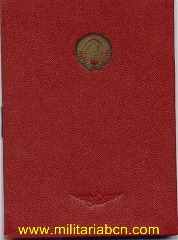 URSS Carnet de mérito de Aeroflot. 1962
