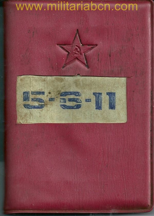 URSS Unión Soviética. Cartilla Militar. Marina. 1988.
