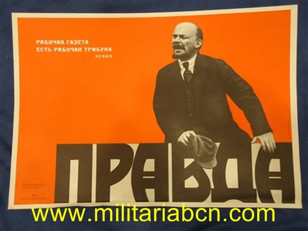 URSS. Unión Soviética. Cartel de propaganda soviético.  Año 1968.  29 x 42  cm