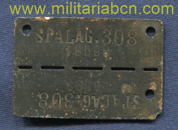Alemania III Reich. Placa prisionero de guerra Stalag 308. M1