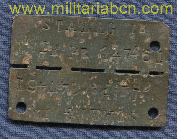 Alemania III Reich. Placa prisionero de guerra Stalag IB, Hohenstein East Prussia.