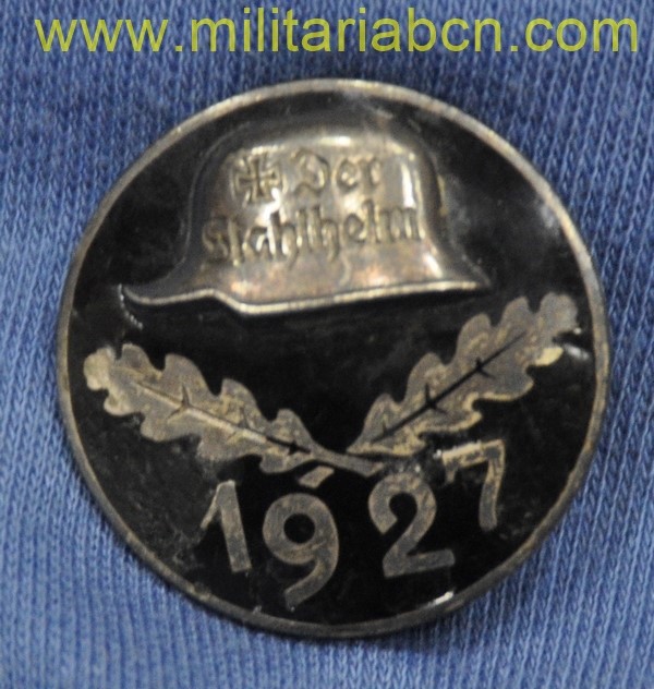 Alemania III Reich. Placa del Stahlhelm 1927