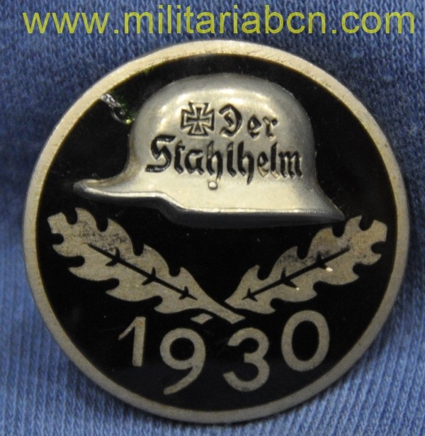 Alemania III Reich. Placa del Stahlhelm 1930