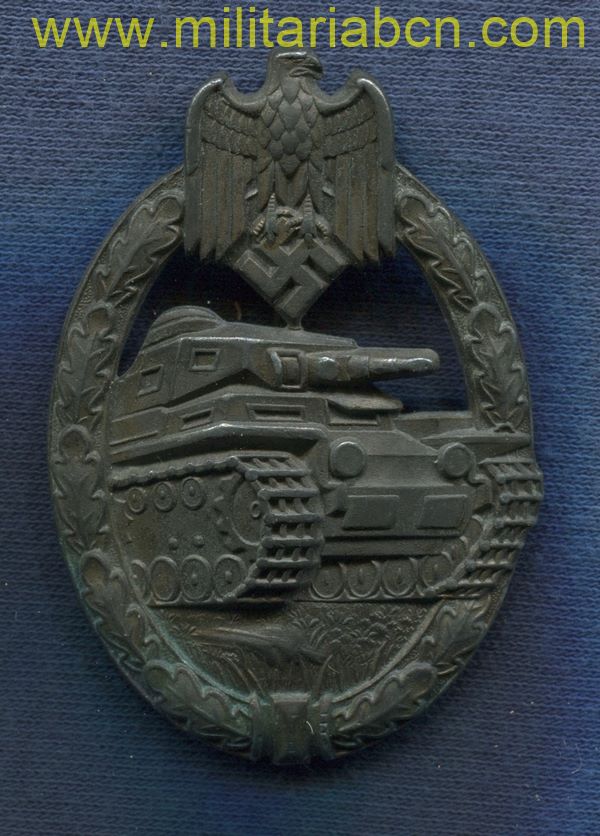 Alemania III Reich. Placa Asalto Tropas Panzer. Bronce