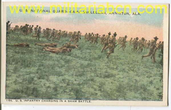 Postal. Estados Unidos. 1ª Guerra Mundial. US National Guard Camp McClellan, Anniston ALA.