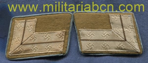 Alemania III Reich Insígnias de Cuello NSDAP Administrative Unterabteilungsleiter