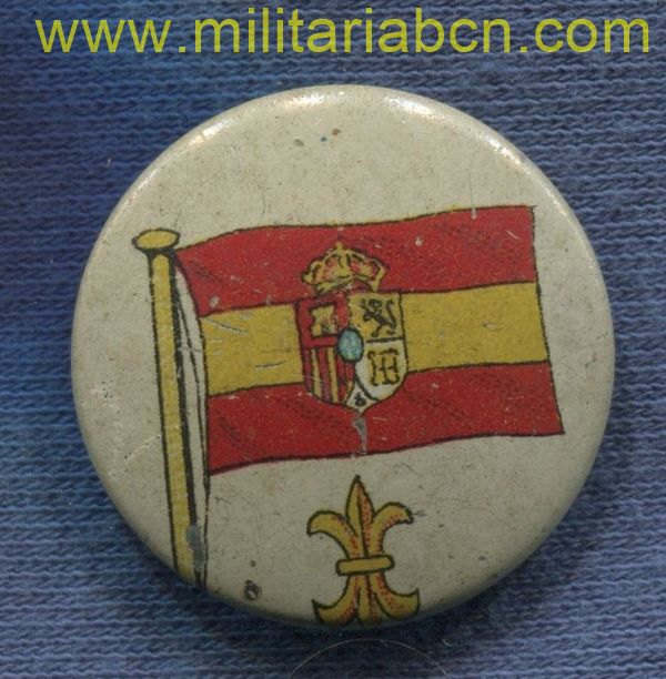 Insignia de solapa de propaganda Carlista o Requeté. Guerra Civil Española.